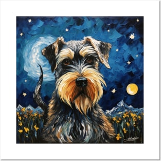 Standard Schnauzer Painting Posters and Art